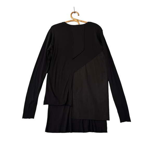 Army of Me | Black Asymmetrical Layered Long Sleeve Top Size S Emo Goth - Picture 5 of 12
